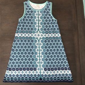 🔹Max Studio Navy & Turquoise Patterned Dress
